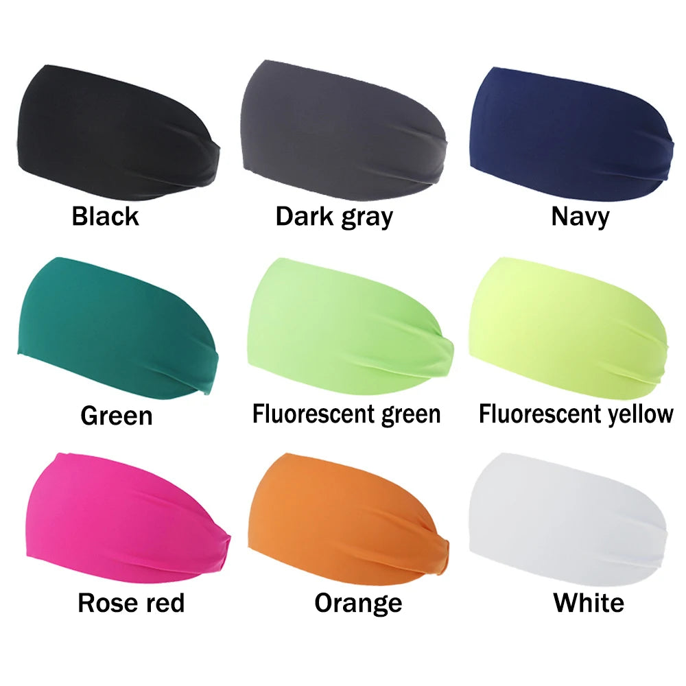 Hot Absorbing Sweat Sport Hair Bands Men Women Elastic Yoga Headbands Fitness Headwear Headwrap Sports Hair Accessories