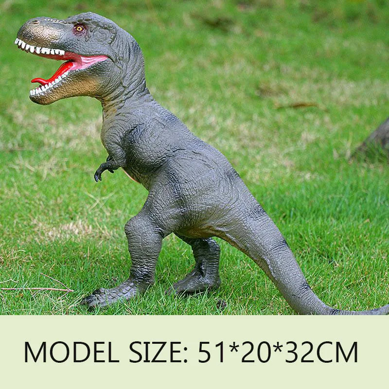 25-84cm Large Dinosaur Shark Model Toy For Kid Tyrannosaurus Rex Soft Puppets Animals Velociraptor Jurassic Worlds Children Toy