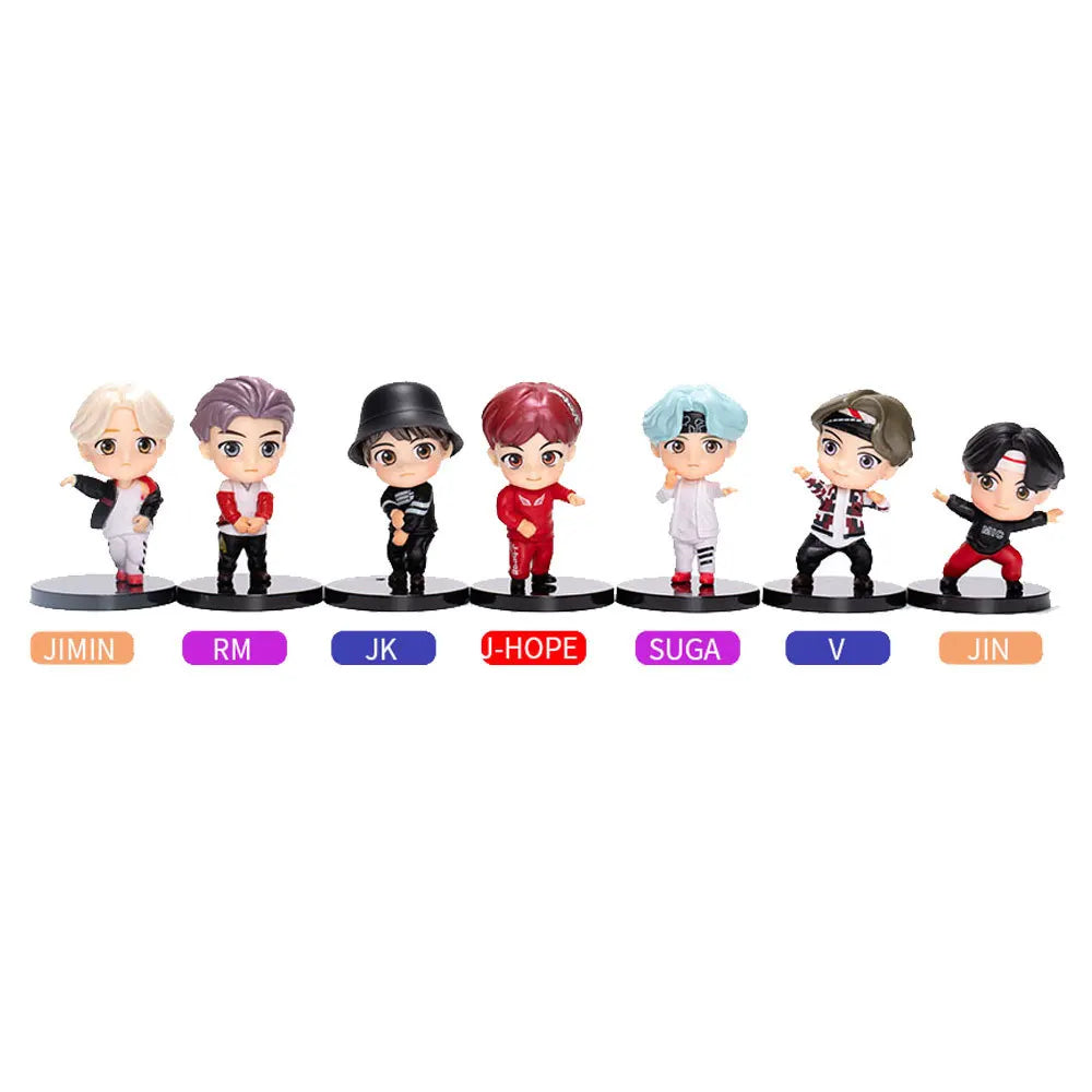 Bangtan Boys Groups Rm Jin Suga Jhope Jimin V Jungkook Doll Model Toy Action Figure Star Idol Cute Army Gift For Kids 7pcs/set