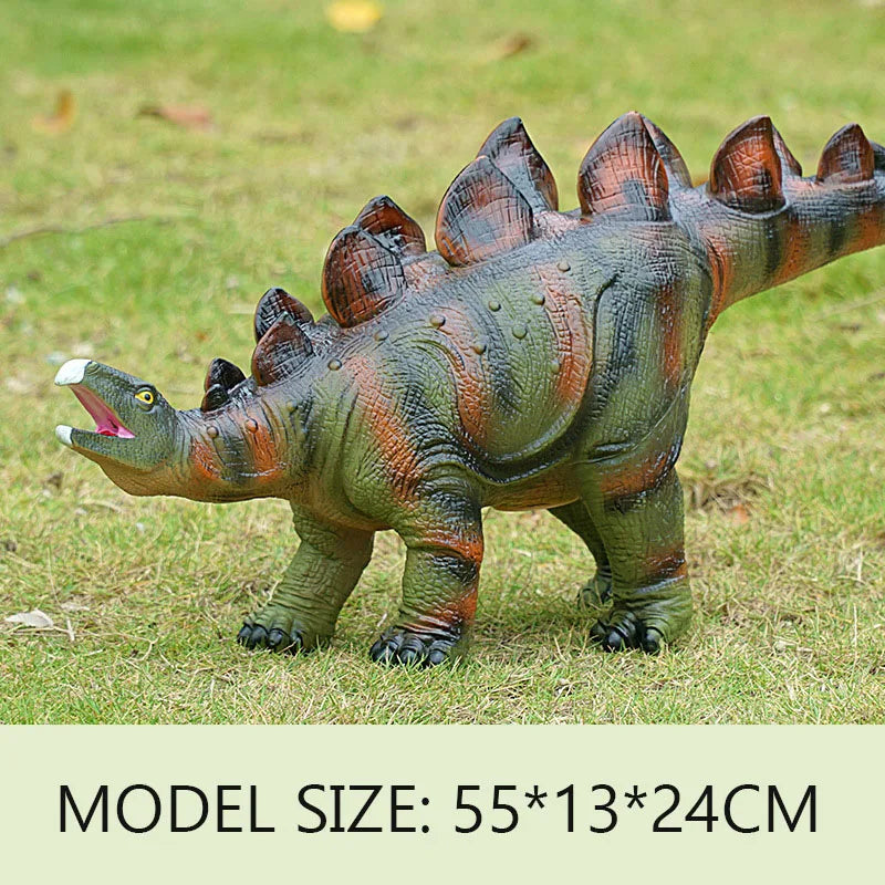25-84cm Large Dinosaur Shark Model Toy For Kid Tyrannosaurus Rex Soft Puppets Animals Velociraptor Jurassic Worlds Children Toy