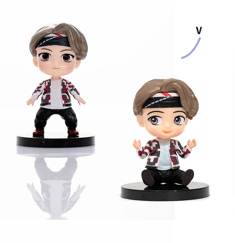 Bangtan Boys Groups Rm Jin Suga Jhope Jimin V Jungkook Doll Model Toy Action Figure Star Idol Cute Army Gift For Kids 7pcs/set