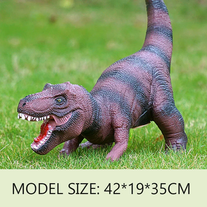 25-84cm Large Dinosaur Shark Model Toy For Kid Tyrannosaurus Rex Soft Puppets Animals Velociraptor Jurassic Worlds Children Toy