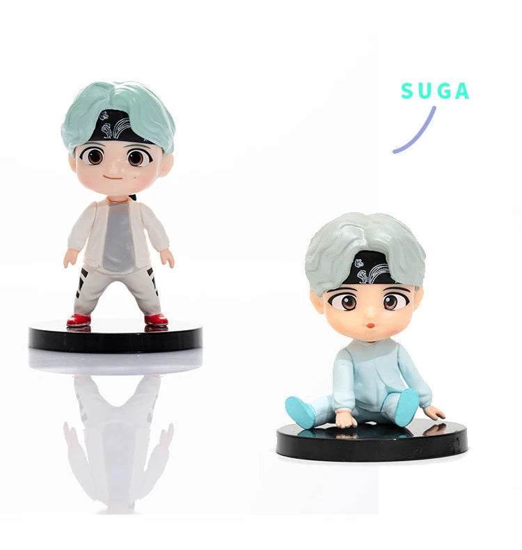 Bangtan Boys Groups Rm Jin Suga Jhope Jimin V Jungkook Doll Model Toy Action Figure Star Idol Cute Army Gift For Kids 7pcs/set