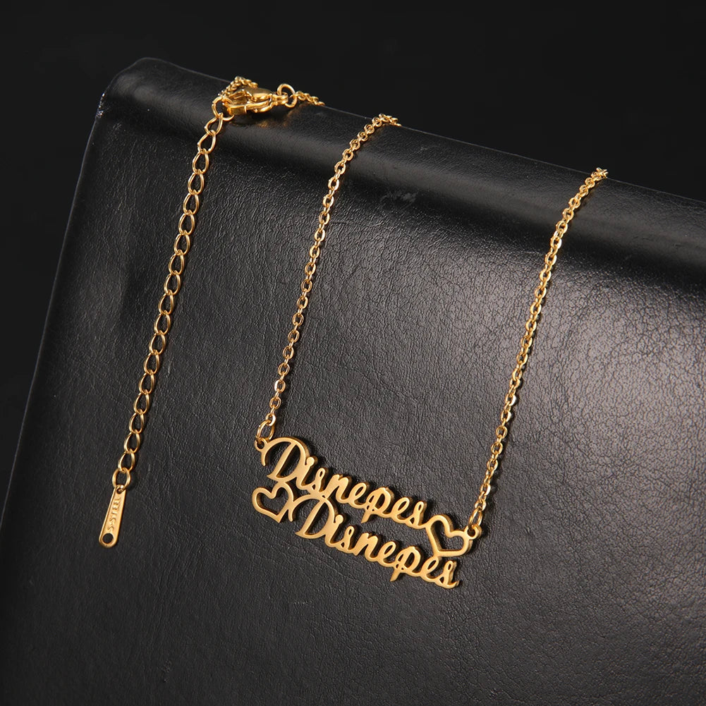 Sipuris Custom Name Necklace Personalized Golden Choker Stainless Steel Necklace For Women Man Customized Jewelry Weddings Gifts