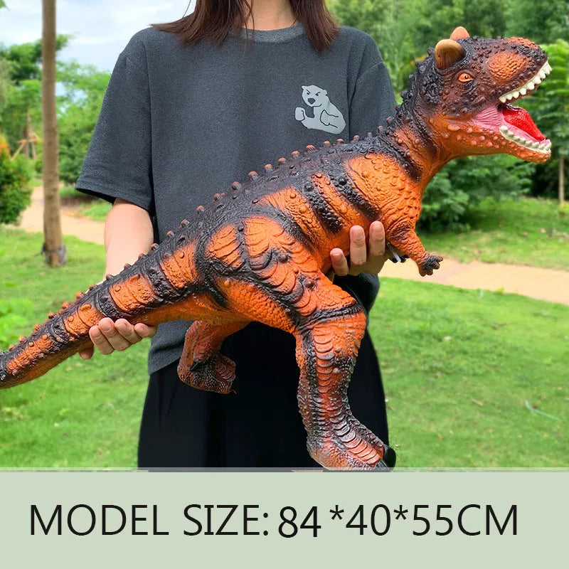 25-84cm Large Dinosaur Shark Model Toy For Kid Tyrannosaurus Rex Soft Puppets Animals Velociraptor Jurassic Worlds Children Toy