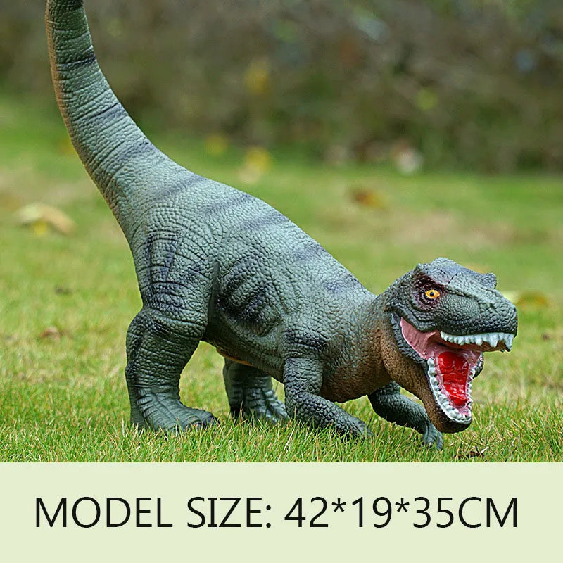 25-84cm Large Dinosaur Shark Model Toy For Kid Tyrannosaurus Rex Soft Puppets Animals Velociraptor Jurassic Worlds Children Toy