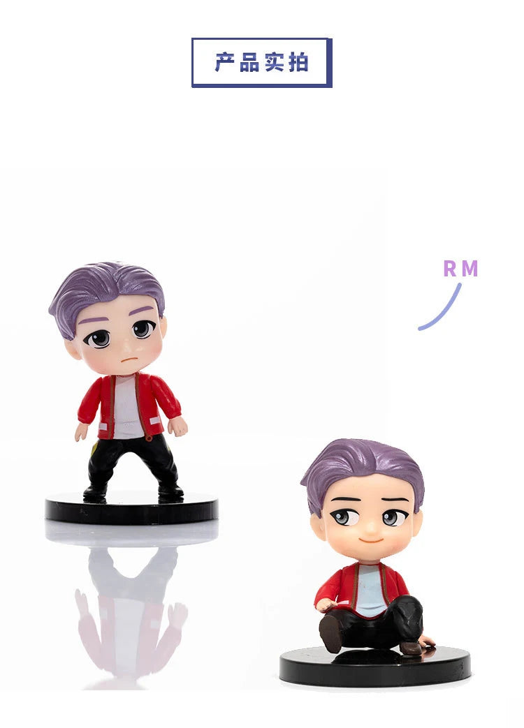 Bangtan Boys Groups Rm Jin Suga Jhope Jimin V Jungkook Doll Model Toy Action Figure Star Idol Cute Army Gift For Kids 7pcs/set