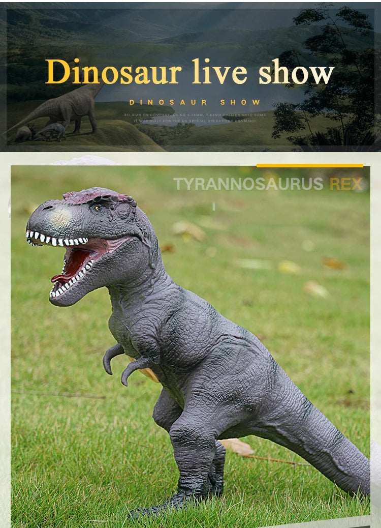 25-84cm Large Dinosaur Shark Model Toy For Kid Tyrannosaurus Rex Soft Puppets Animals Velociraptor Jurassic Worlds Children Toy