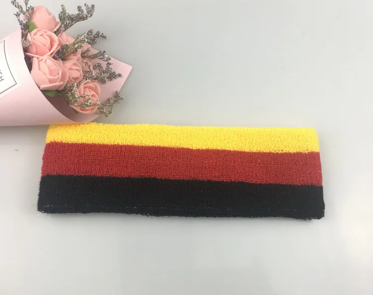 Striped Basketball Headband Sport Yoga Hairband Fitness Running Elastic Head Sweat Band For Men Women Reggae Punk Street Dance