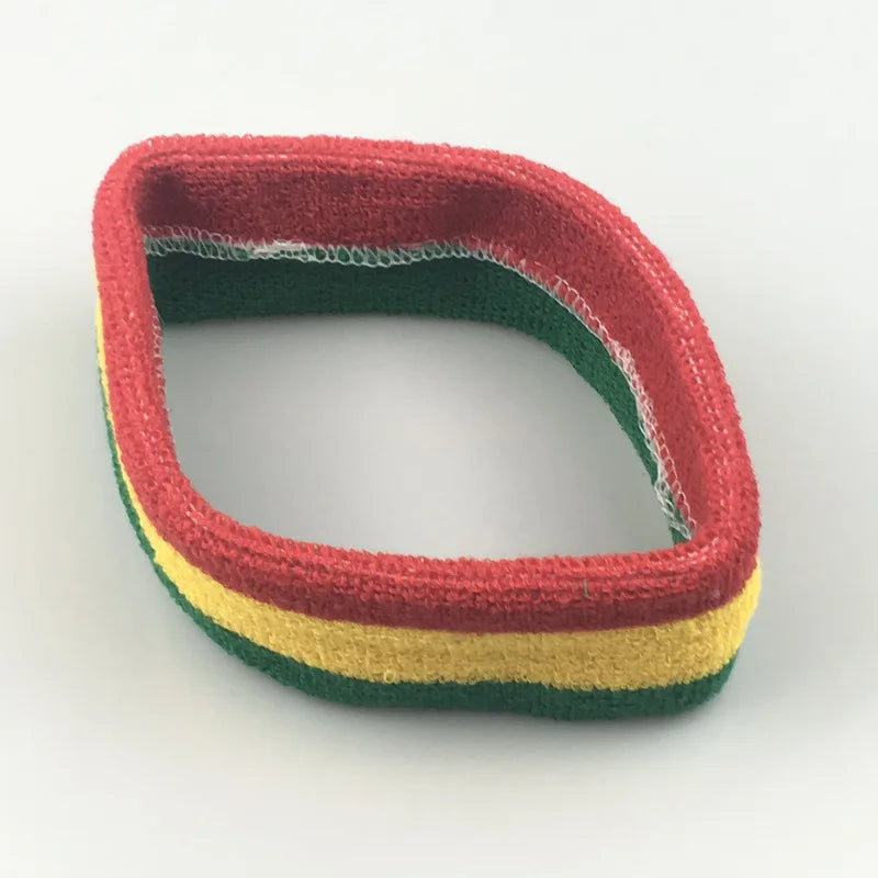 Striped Basketball Headband Sport Yoga Hairband Fitness Running Elastic Head Sweat Band For Men Women Reggae Punk Street Dance