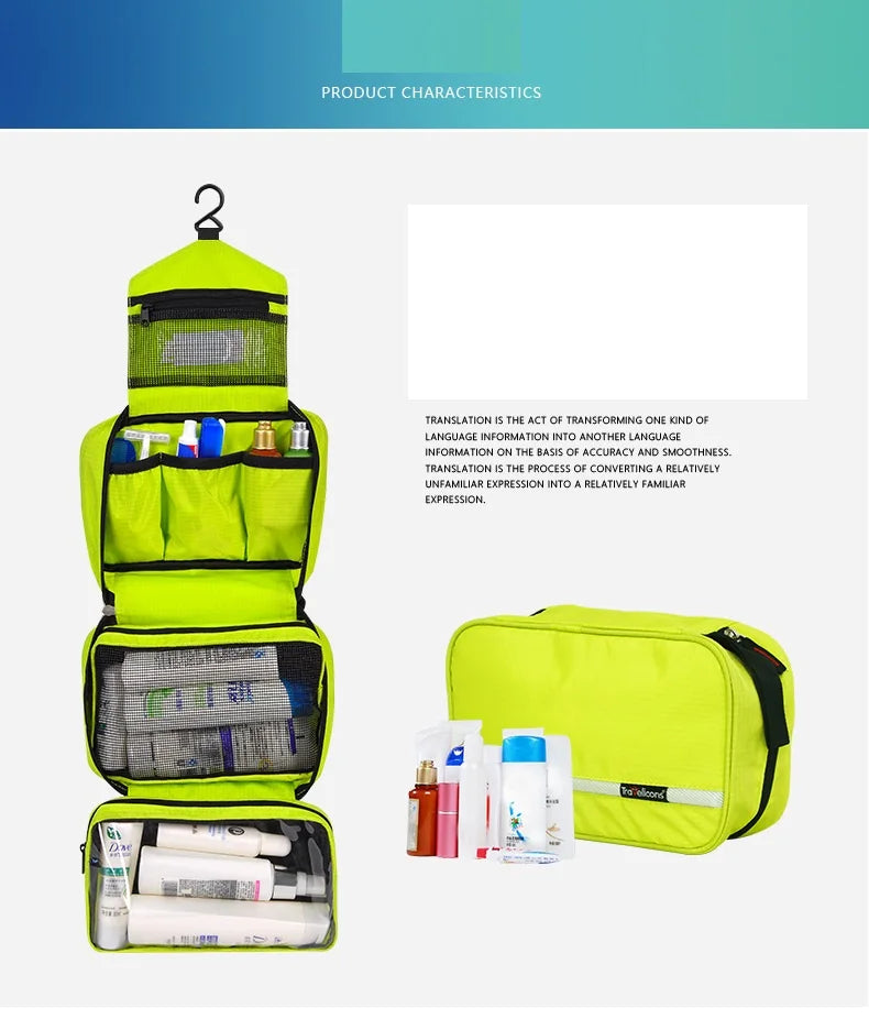 Men Large Waterproof Makeup Bag Male Female Travel Beauty Cosmetic Organizer Case Big Necessaries Make Up Women Toiletry Pouch