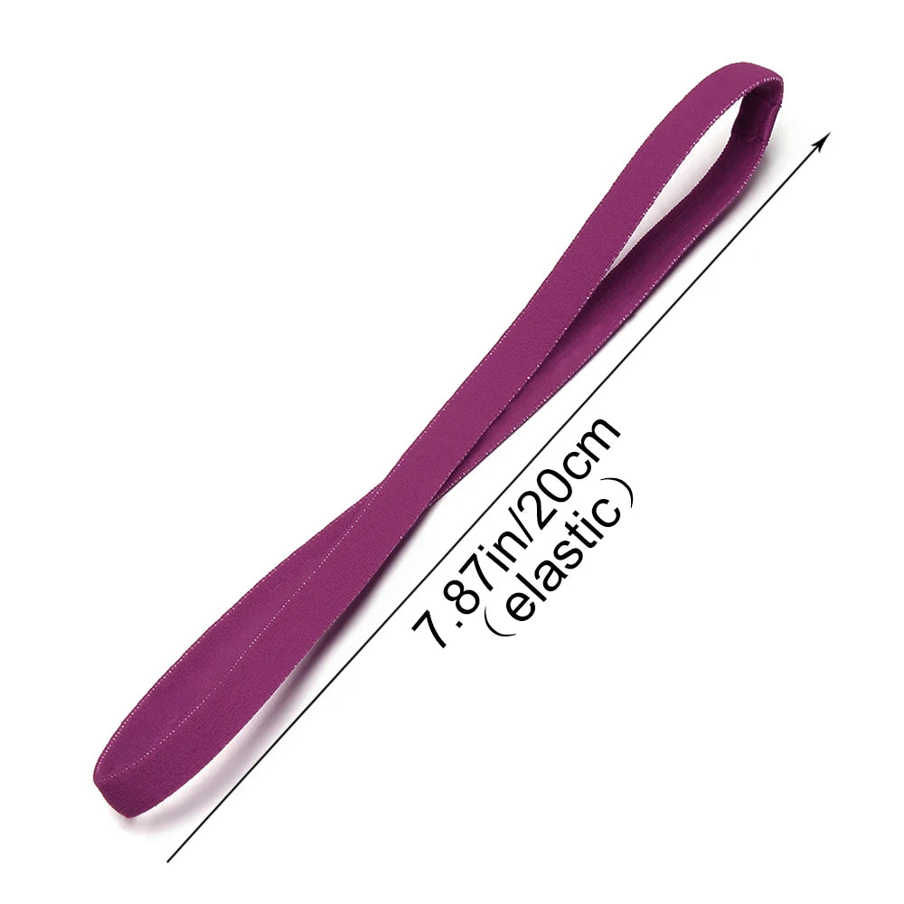 1PC Elastic Headband Sport Anti-slip Rubber Yoga Hair Bands For Women Men Running Sports Football Stretch Sweatband Candy Color