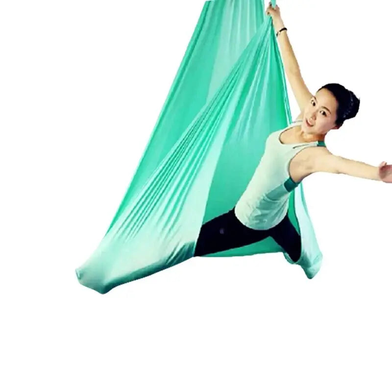 Stretch fabric Full set Flying-Aerial Yoga Hammock Fabric Swing Latest Multifunction Anti-gravity Yoga belts for yoga training