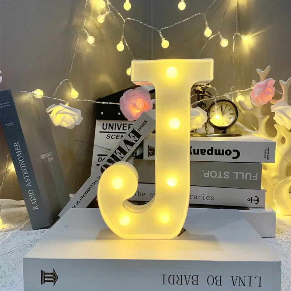 16cm LED Letter Light, Luminous Letter And Number Night Light, Suitable For Home, Bar, Wedding, Birthday Party Decoration