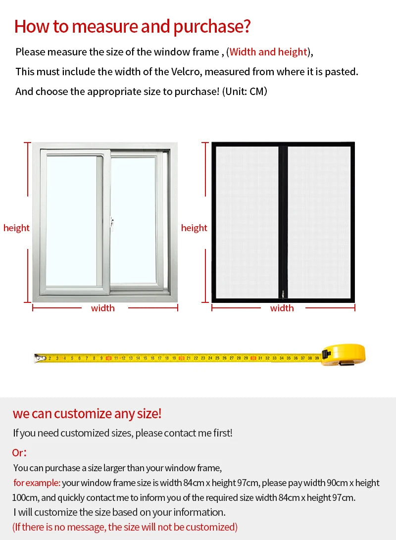 Black, Customized size，Window mesh with zipper Self-adhesive zipper,mosquito nets for windows anti mosquito window door curtain