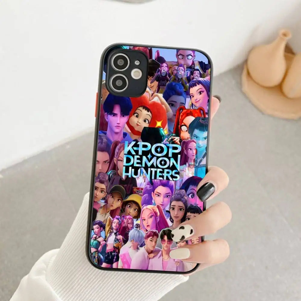 KPop D-Demon H-Hunters Phone Case For iPhone 16 15 14 13 12 11 Pro Max Mini X XS XR SE 7 Plus Shockproof Dustproof Cover Fundas