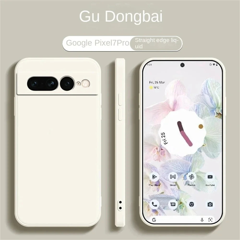 Ultra Slim Liquid Silicone Phone Case For Google Pixel 10 9 8 Pro XL 8A 7 7A 6 6A Wireless Charging Shockproof Protector Cover