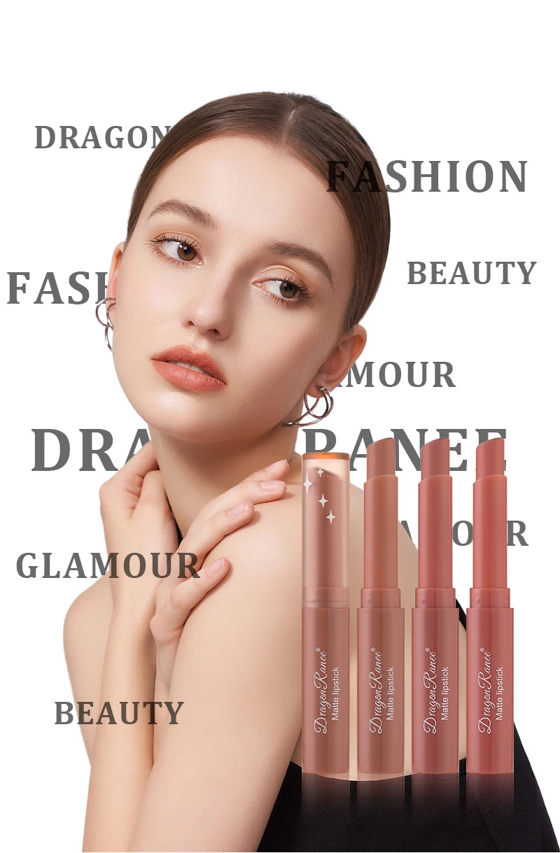 Lipstick Matte Matte Non-Fading Moisturizing European and American Makeup Lipstick Velvet Matte Lipstick Waterproof Not Easy to Fade Matte Lipstick Lipstick