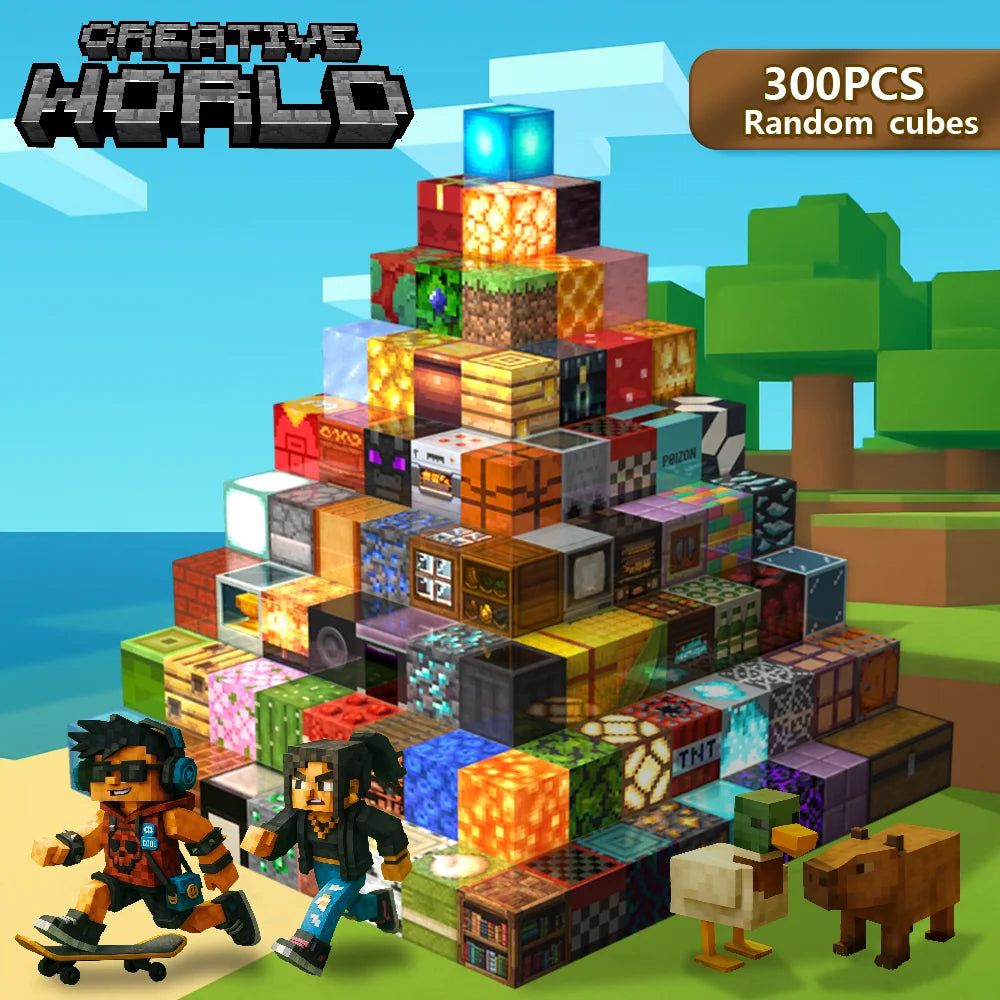 Magnetic Building Blocks Mine World Magnet Cube for Stacking Construction Brick Set Pixel Style Sensory Toys Kid Boys Girls DIY