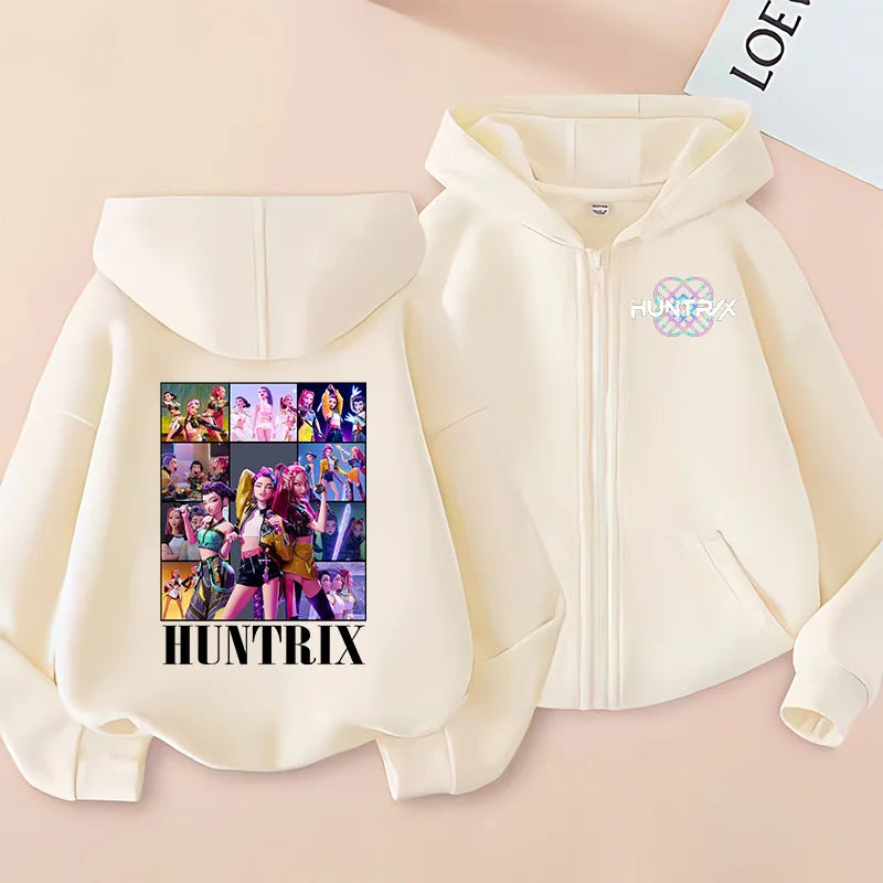 Huntrix Clothing kpop Demon Hunters Hoodie k pop T Shirt Sweatshirt HUNTRX Long Sleeve Jumper Rumi Zoey hoody k-pop Tops Coat