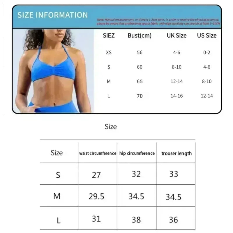 2 Pieces Sports Set Women Backless Tank Tops High Waist Scrunch Seamless Shorts Sport Suit Gym Set Sportswear Workout Set