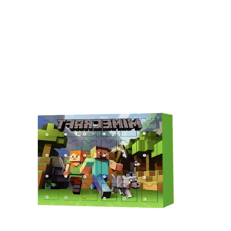 Minecraft Game Merchandise Christmas Advent Calendar Box Kids Xmas Gifts Toy Anime Home Decor Supplies PVC Model Dolls Halloween