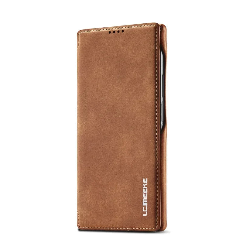 Flip Leather Phone Case For Samsung Galaxy S25 S24 S23 Ultra S22 Plus S21 FE S20 Card Slot Stand Wallet Protect Cover
