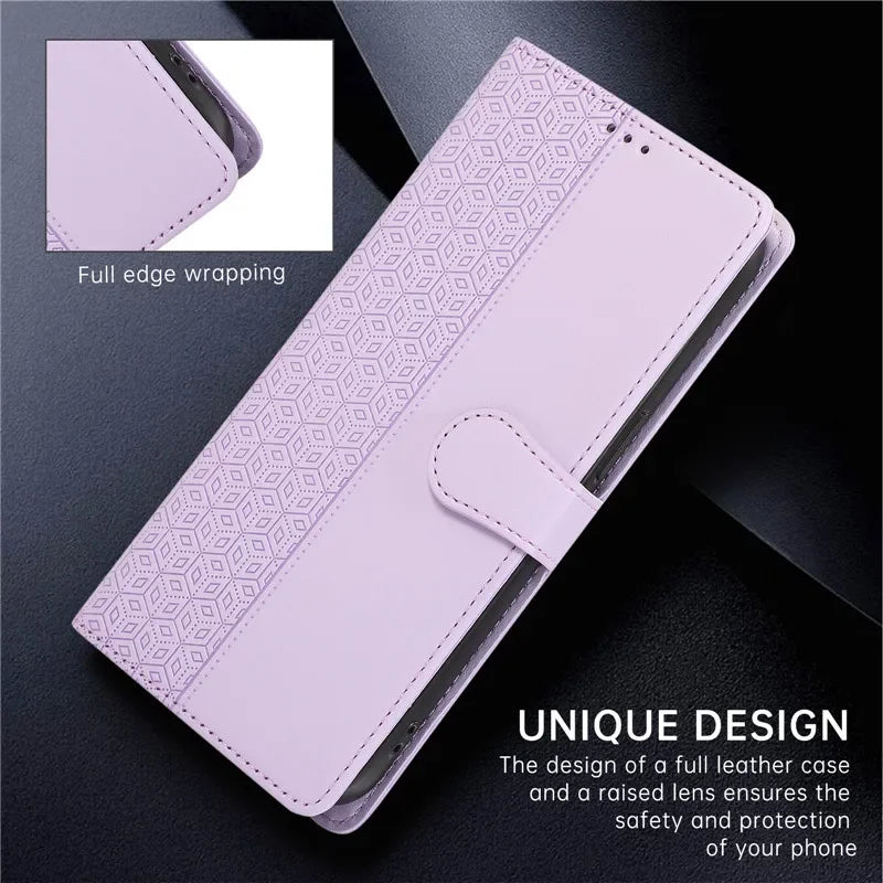 Luxury Leather Wallet Phone Case for iPhone 17 Air 16 15 14 Pro Max 16E 13 12 Mini 11 XS XR Max SE 8 7 Plus Flip Stand Cover