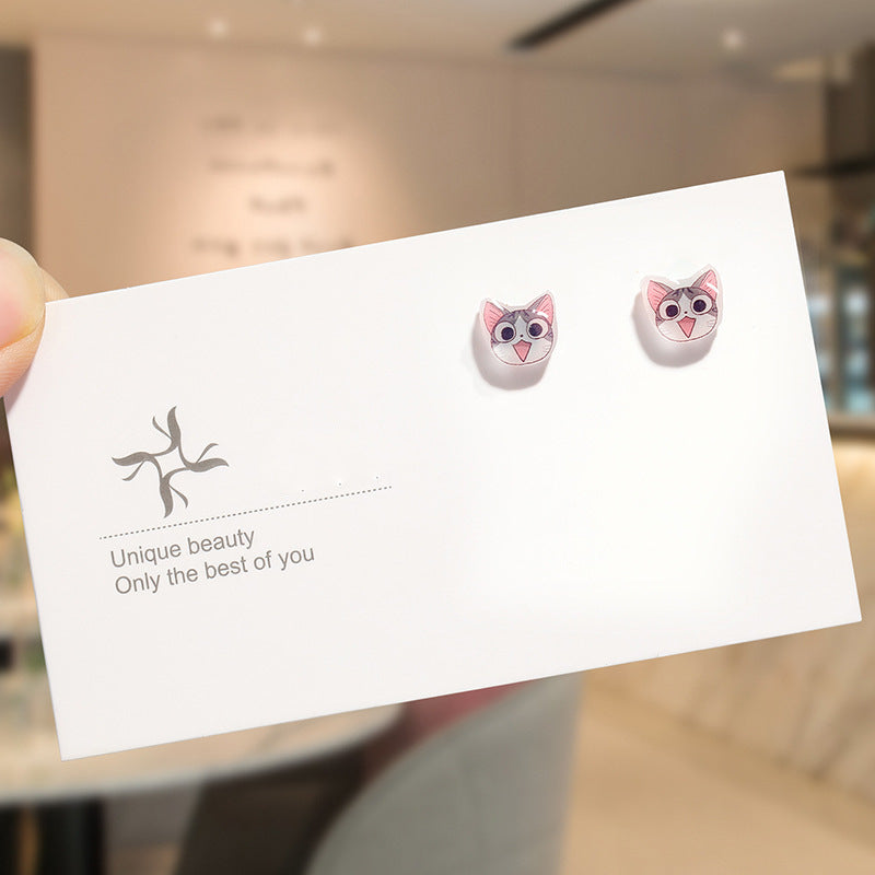 Round Magnetic Non-Piercing Clips on Stud Earrings Cute Fruit Series Stainless Steel Ear Stud Fashion Jewelry Sweet Girls 1 Pair