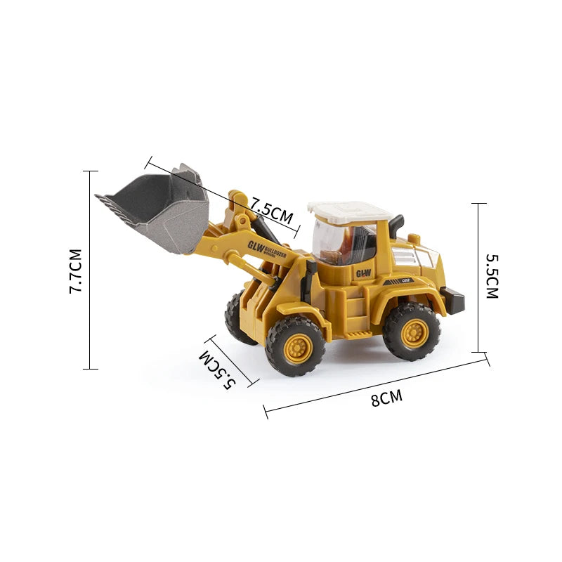 Engineering Diecast Inertial Driving Toys for Boys Alloy Tractor Excavator Bulldozer Kids Truck Children Vehicle Model Gift