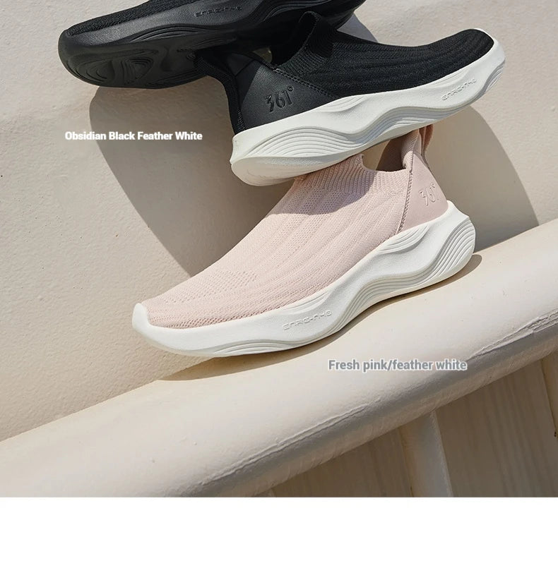 361 Degrees Women Running Shoes Spring New Mesh Thick Bottom Rebound Casual Shock-absorber Durable Female Sneaker 682512238