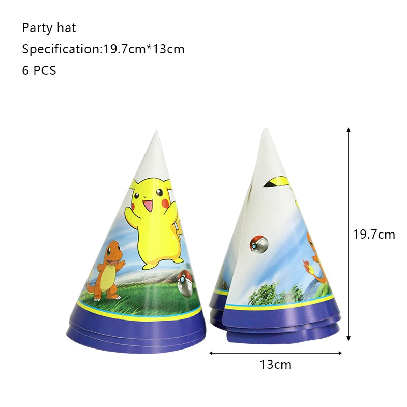 Pokemon Birthday Party Decoration New Pikachu Latex Foil Balloon Kids Disposable Tableware Event Supplies Backdrop Child Gift