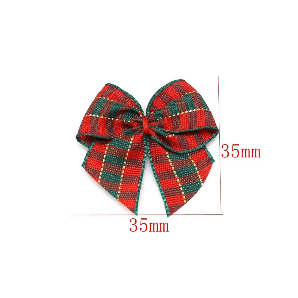 30Pcs Hand Satin Ribbon Bows Craft Supplie Wedding Party Decor Gift Packing Bowknots Sewing Headwear for Crafts DIY Christmas