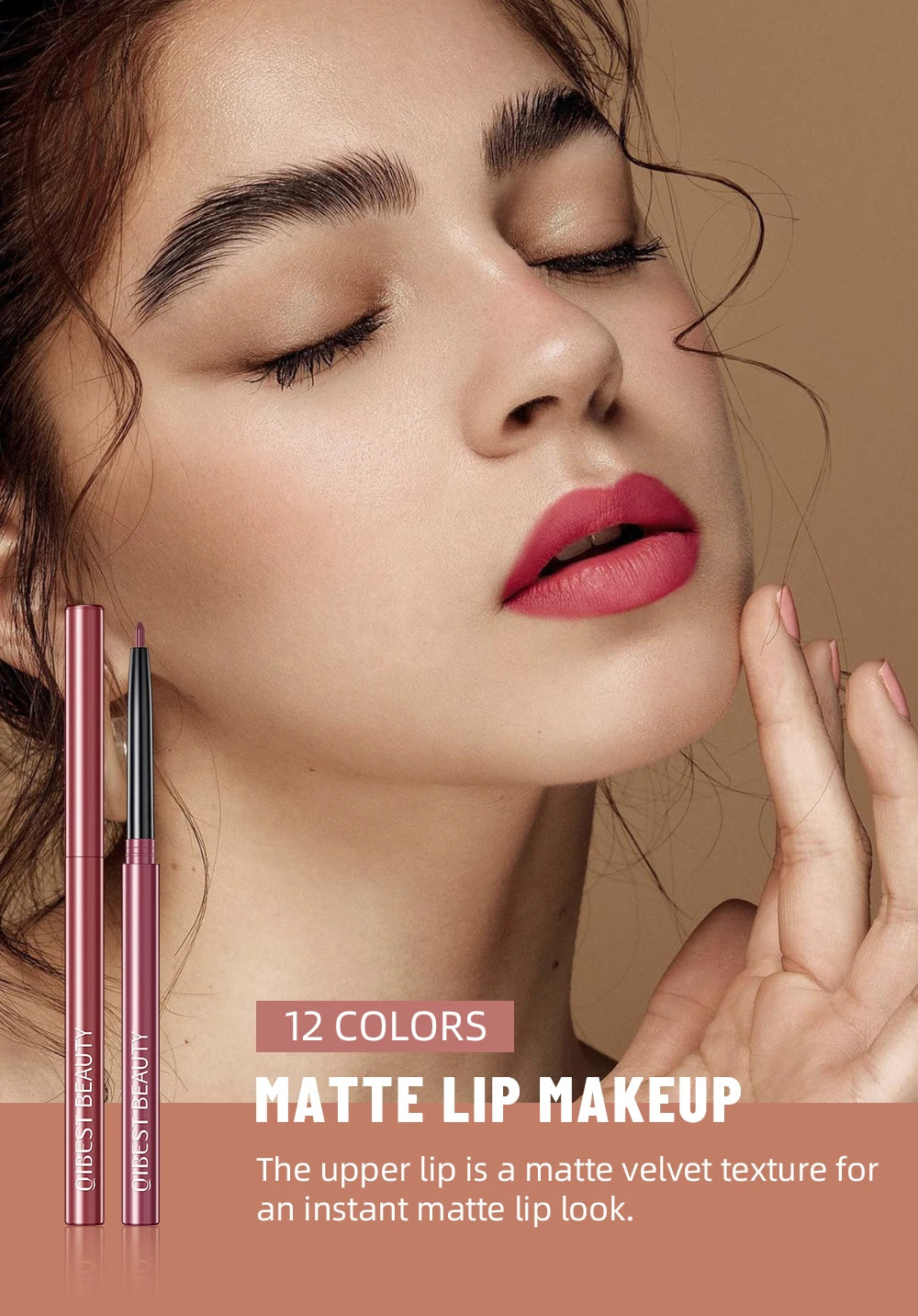 12pcs/set Lip Liner Pencil Waterproof Long Lasting Lipstick Matte Nude Contour Lipliner Pencil Lipstick Pen Lip Tint Cosmetics