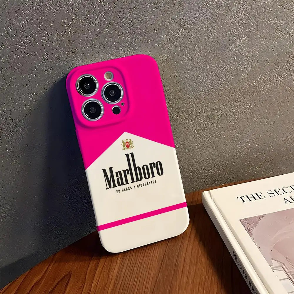Cigarette-M-MarlboroeS Phone Case For IPhone 16Promax 16 15 14 13 12 11 Pro Max Plus Mini Film Soft Personalized Cover