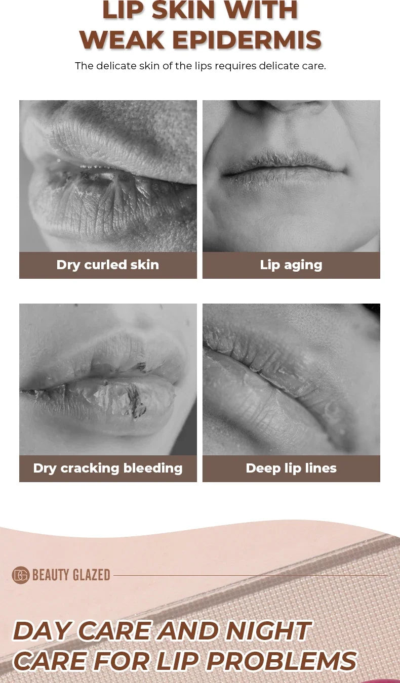 BEAUTY GLAZED 4Color Lipgloss Lip Oil Teens Moisturizing Lipstick Lip Balm High Shine And Lip Gloss Long-Lasting Dry Lip Care