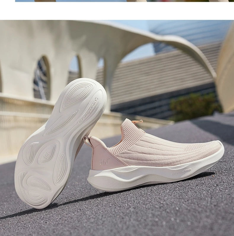 361 Degrees Women Running Shoes Spring New Mesh Thick Bottom Rebound Casual Shock-absorber Durable Female Sneaker 682512238