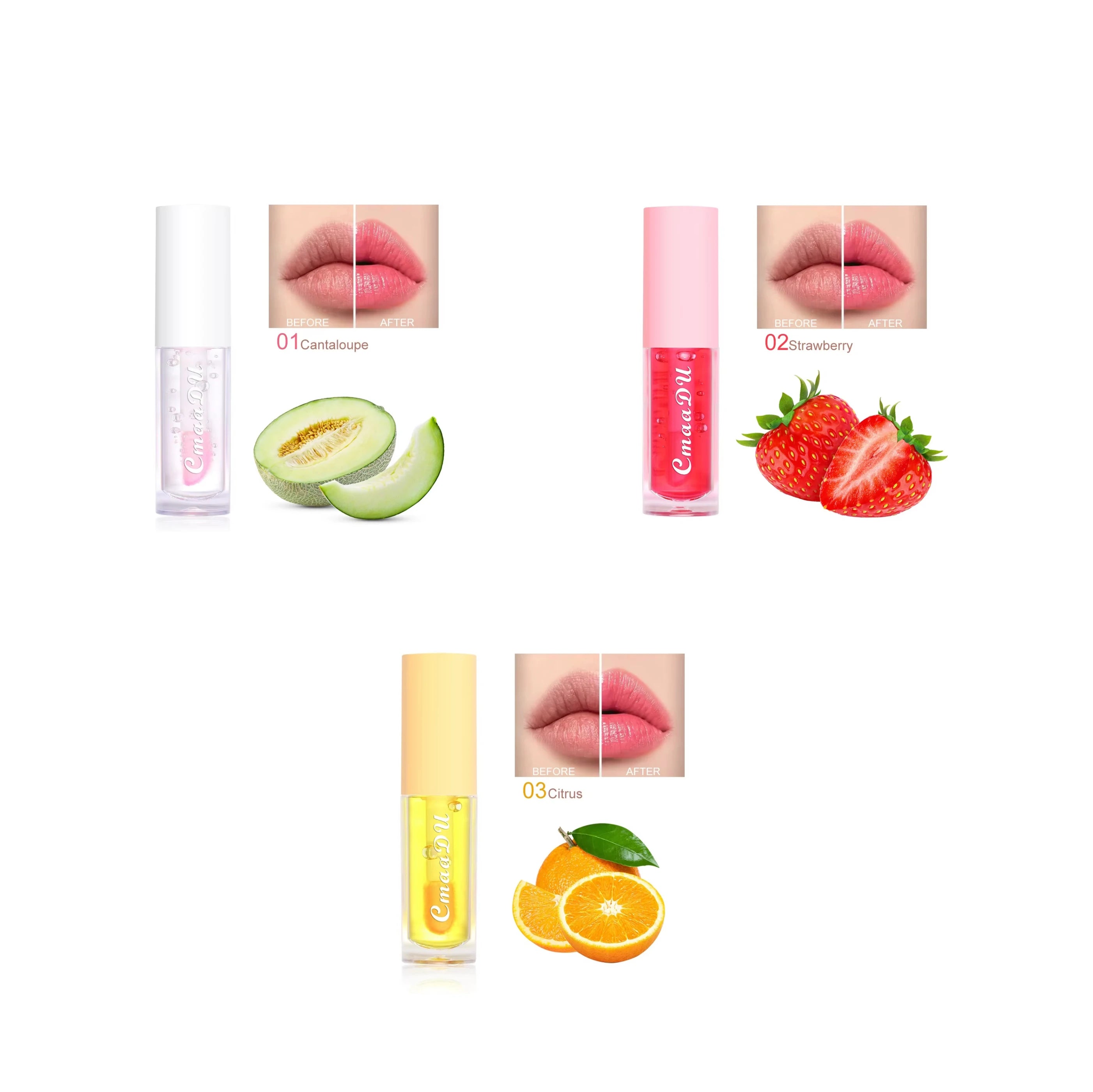 6 Color Fruit Flavor Color Change Lip Oil
