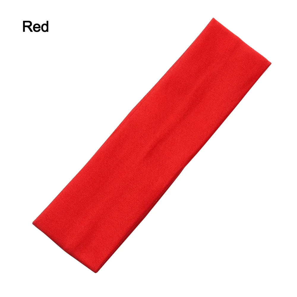 1PC Elastic Headband Sport Anti-slip Rubber Yoga Hair Bands For Women Men Running Sports Football Stretch Sweatband Candy Color