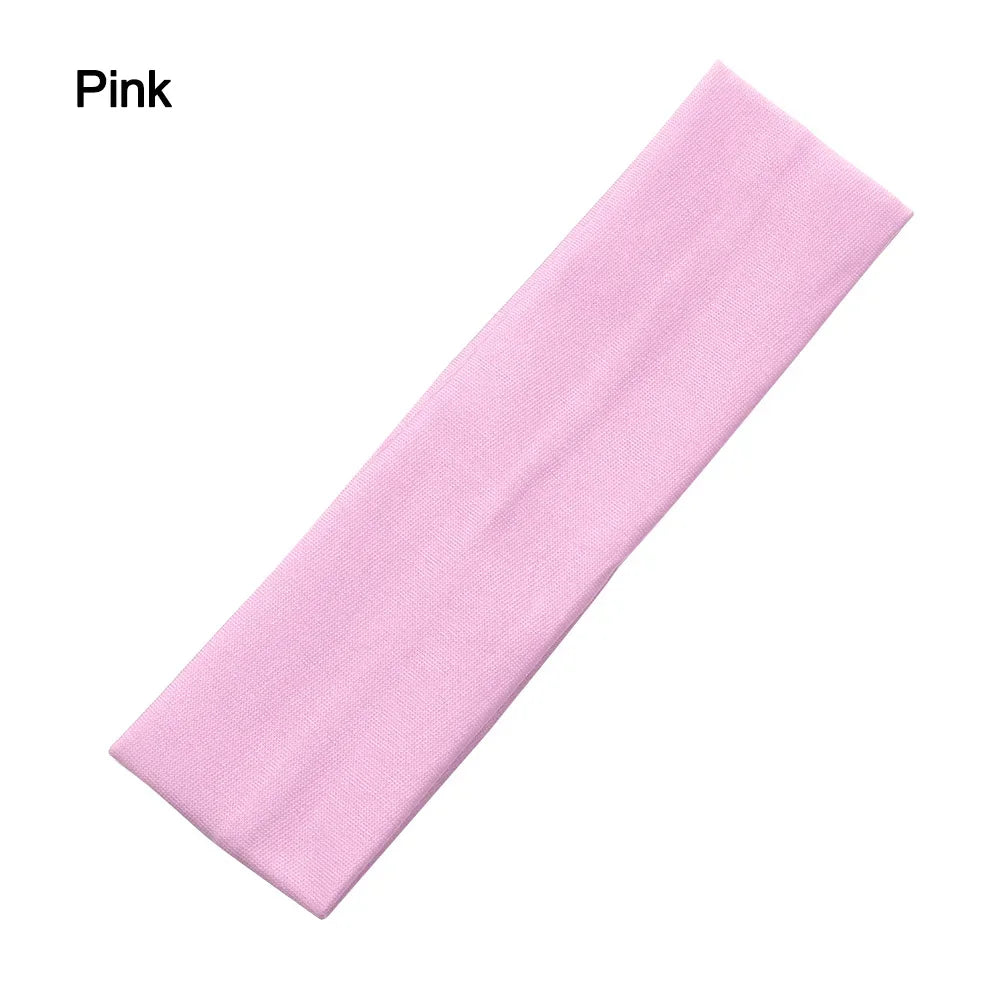 1PC Elastic Headband Sport Anti-slip Rubber Yoga Hair Bands For Women Men Running Sports Football Stretch Sweatband Candy Color