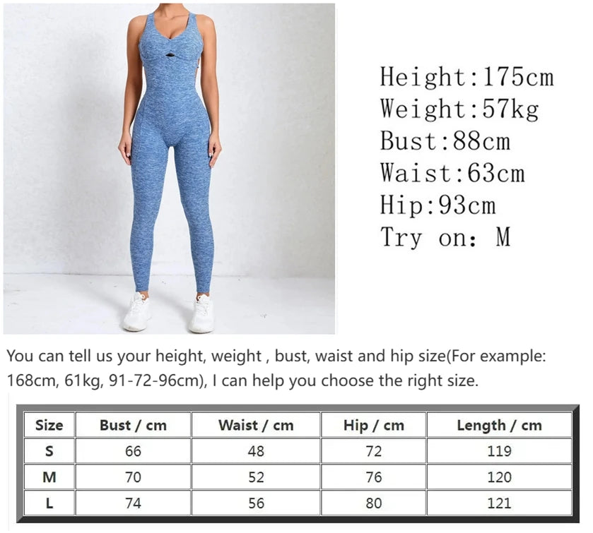 Sporty Jumpsuit Women Sportwear 2025 Workout Yoga Clothes Push Up Gym Set Women Sportswear Sport Outfit Fitness Overalls Black