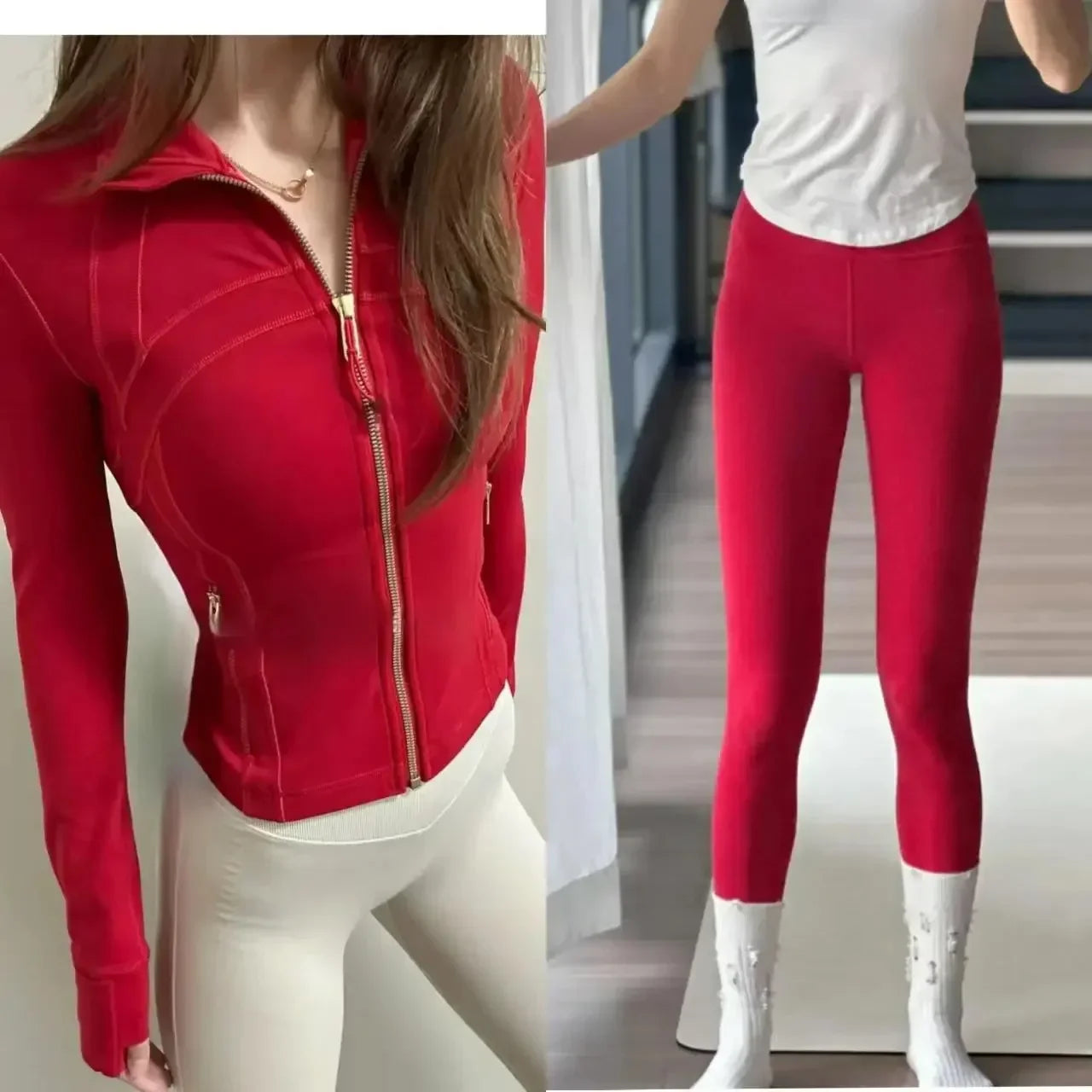 2025 Gold Label Short Sport Jacket Set Women's Yoga Clothes Slimming Fitness Jacket Active Wear Exercise Clothing Female