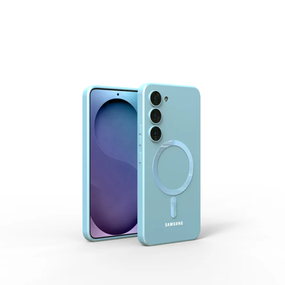 For Samsung Galaxy S25 FE Magsafe Case S25 S24 S23 S22 S21 Ultra Plus FE A17 A56 A36 A16 A55 A54 Soft Silicone Phone Back Cover