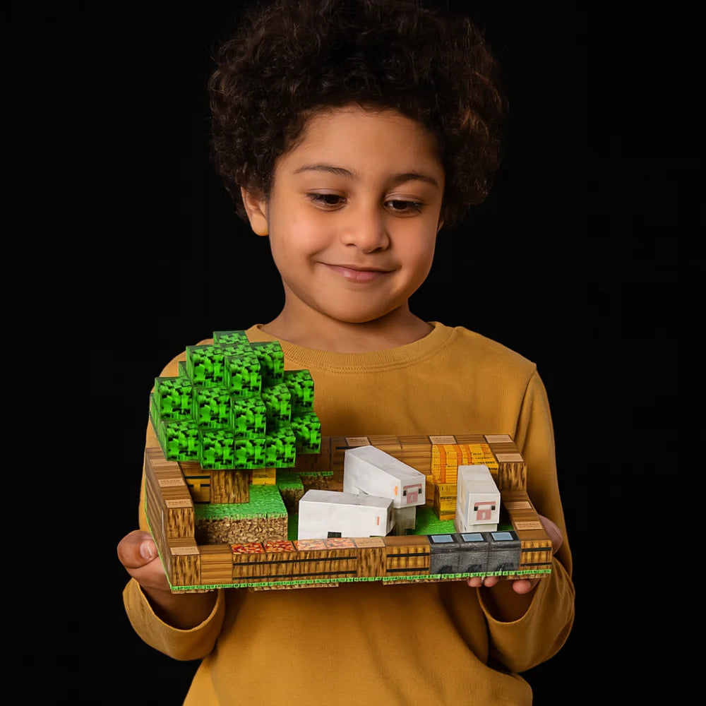 Magnetic Building Blocks Mine World Magnet Cube for Stacking Construction Brick Set Pixel Style Sensory Toys Kid Boys Girls DIY