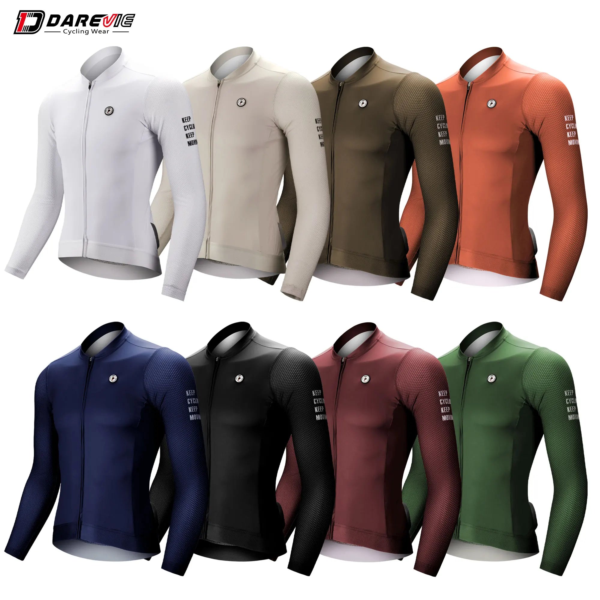 DAREVIE Cycling Jersey Long Sleeve Pro Aero Small Size 3D Bubble Mesh Cycling Jersey Men Women Breathable Man Cycling Maillot