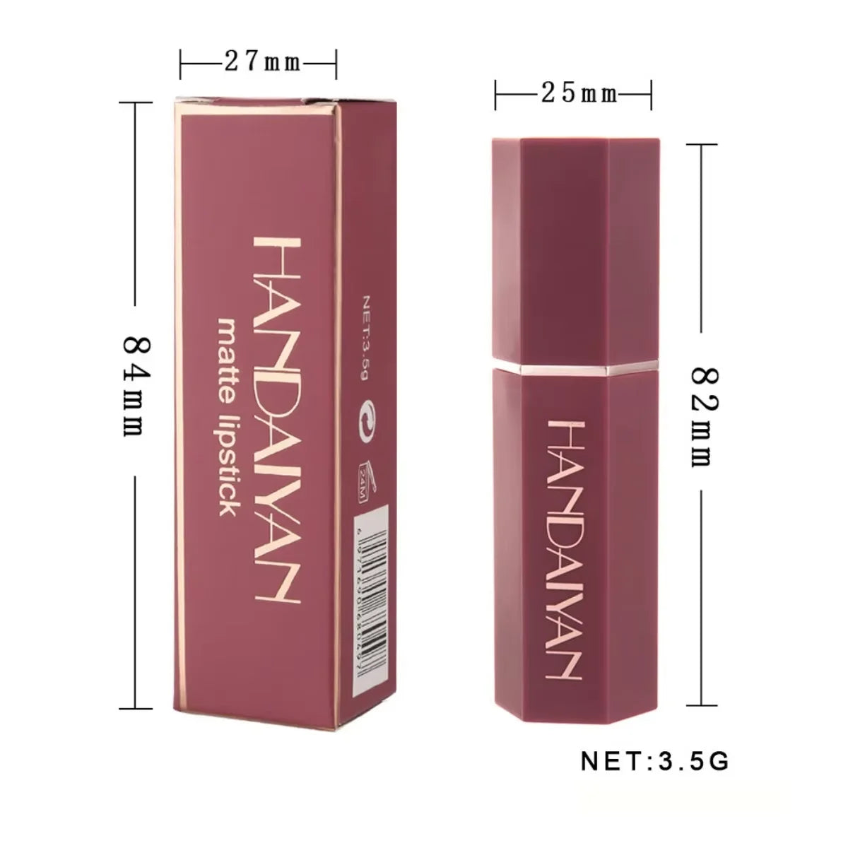 6 Colors Sexy Matte Lipstick Waterproof Long Lasting Color Rendering Non-stick Velvet Lips Liner Pencil Woman Makeup Cosmetics