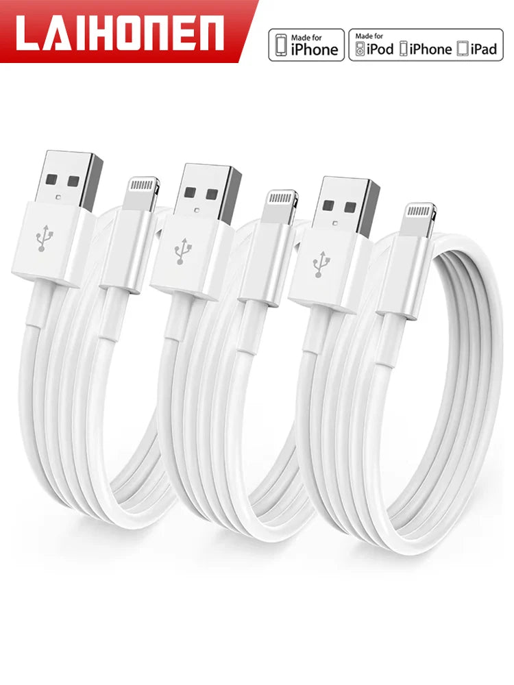 3pcs 1pc for iPhone charger cable lightning data cable original  MFi certified USB A charging cable suitable for iPhone 13 12 1