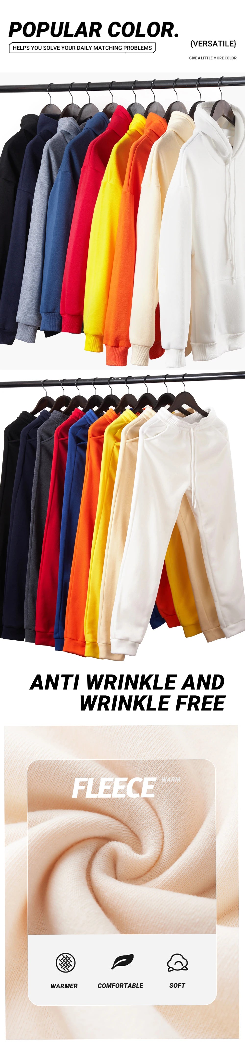 New York City Letter Eye-Catching Print Mans Hoodie Set Casual Winter Two Pices Sets Sporty Jogging Pants Fashion Autumn Hoodies