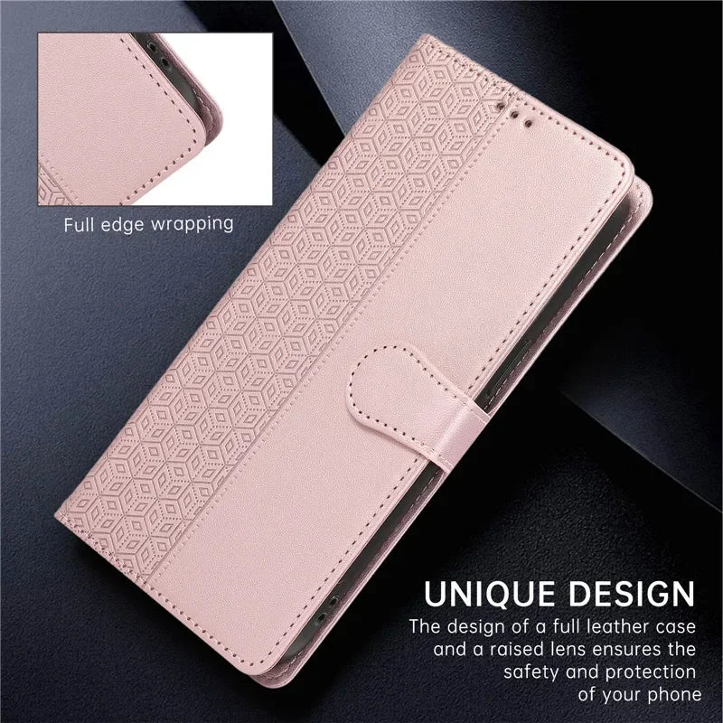 Luxury Leather Wallet Phone Case for iPhone 17 Air 16 15 14 Pro Max 16E 13 12 Mini 11 XS XR Max SE 8 7 Plus Flip Stand Cover