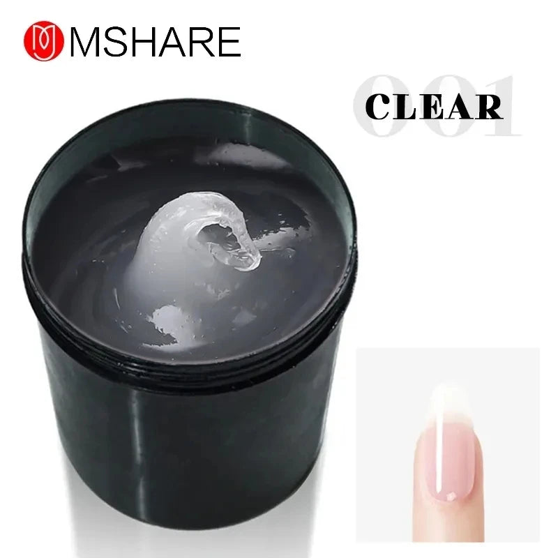 MSHARE Poly Nails Acryl Gel 60ml Builder UV Led Acrylgel Nails Extensions Acrylic Pink White Clear Acrylatic Hema Tpo Free Gel